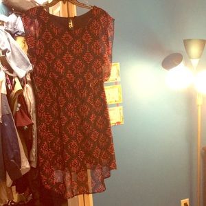 High low print dress